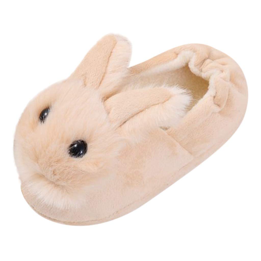 Fudaolee Chaussons Hiver Enfant Peluche Rose - Pantoufles Chaudes Antidérapantes, Doublure Doux, Pour Fille & Garçon, Intérieur & Extérieur