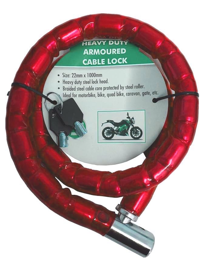 Image of Heavy Duty Keyed Lock | Hardened Steel Shackle Lock | Anti-Rust Security for Gate, Warehouse & Outdoor Use (ALT-16 RED)
