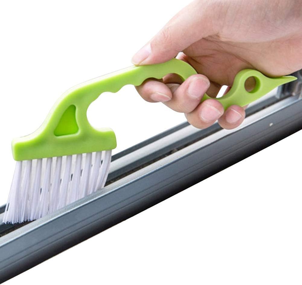 Hand-held Groove Gap Cleaning Tools Door Window Track Kitchen Cleaning Brushes (Random Color-Blue, Green, Pink) (1 Pc)