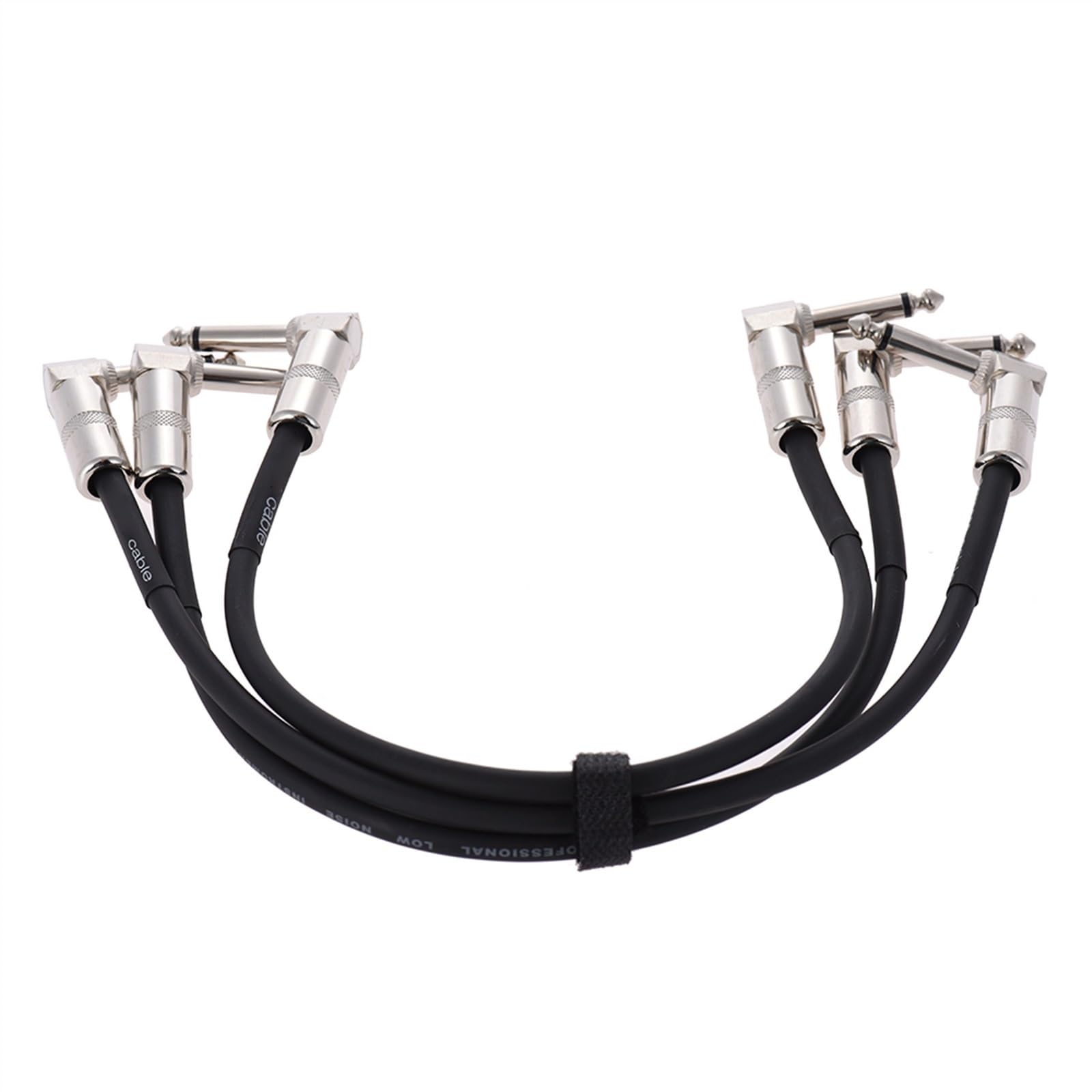 kabel audio do gitary 3-pakowy Kabel Połączeniowy Instrumentu Pedału Efektów Gitarowych Z 1/4 Cala 6,35 Mm Srebrną Wtyczką Kątową (Color : 15cm)