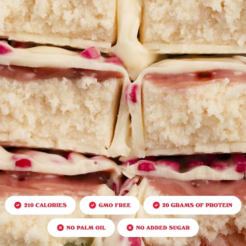 Image of Barebells Protein Bars Peppermint Bark - 12 Count, 20g Protein, Creamy Vanilla Nougat with 1g Sugar, White Chocolate Coated Snack for Breakfast or Post-Workout (Pack of 2)