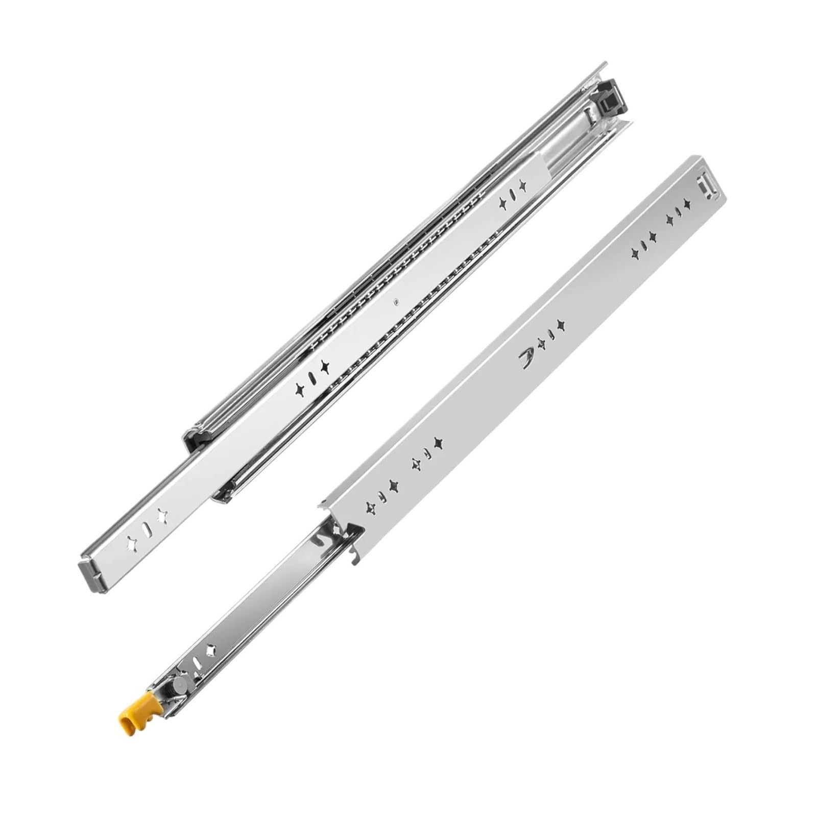 Full-Extension Drawer Slides 1Pair Locking Drawer Slides 24inch Side Mount Ball Bearing 3-Fold Full Extension