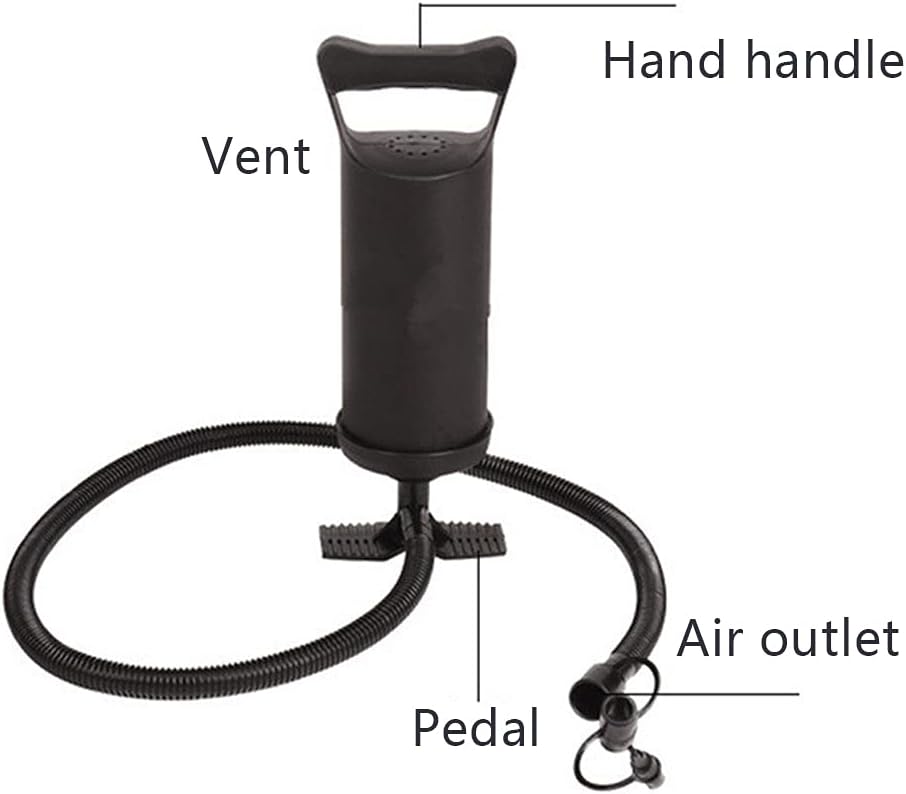 Hand Air Pump Portable Double Quick High Output Plastic Manual Air Pump with 3 Nozzles Fits for Inflatable Toys and Air Beds : Home & Kitchen