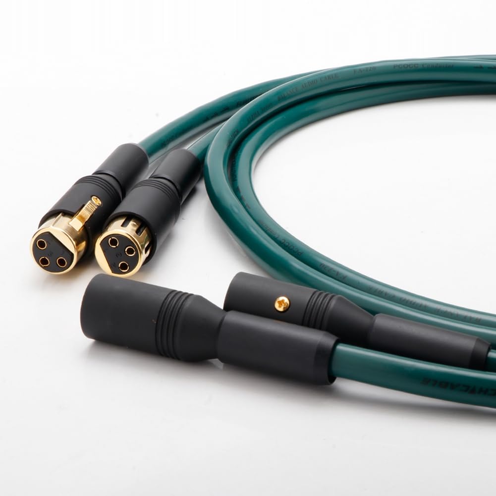 Cable XLR Balanceado de Cobre Monocristalino -220 para Audiófilos. Cable de Audio HiFi. Cable de Señal. Cable de Conexión Estéreo. 1,5 M.