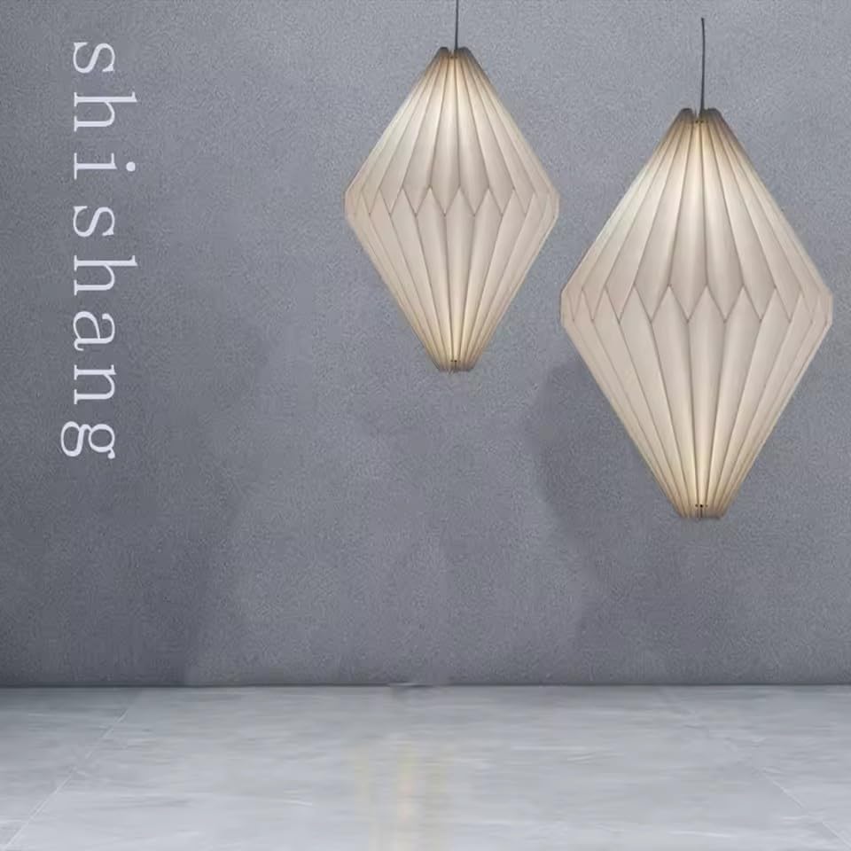 Origami Ceiling Lampshade Nordic Style Chandelier Lamp Shade Creative Decorative Light Cover Home Art Decoration (Diamond)