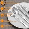 24 Pcs Silverware Set with Steak Knives Service for 4,Stainless Steel Flatware Set,Mirror Polished Cutlery Utensil Set,Home Kitchen Eating Tableware Set,Include Fork Knife Spoon Set,Dishwasher Safe - Image 4