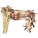 Cieovo 30 Pack Ribbon Wands Wedding Streamers with Bells, Party Sticks Streamers Fairy Stick Wand Party Favors for Baby Shower Wedding-Waving Party Holiday Celebration, Champagne