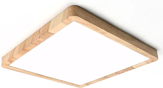 LVL LED Panel Light 24W - Wood Grain Flat Square Nordic Flush Ceiling Light for Home