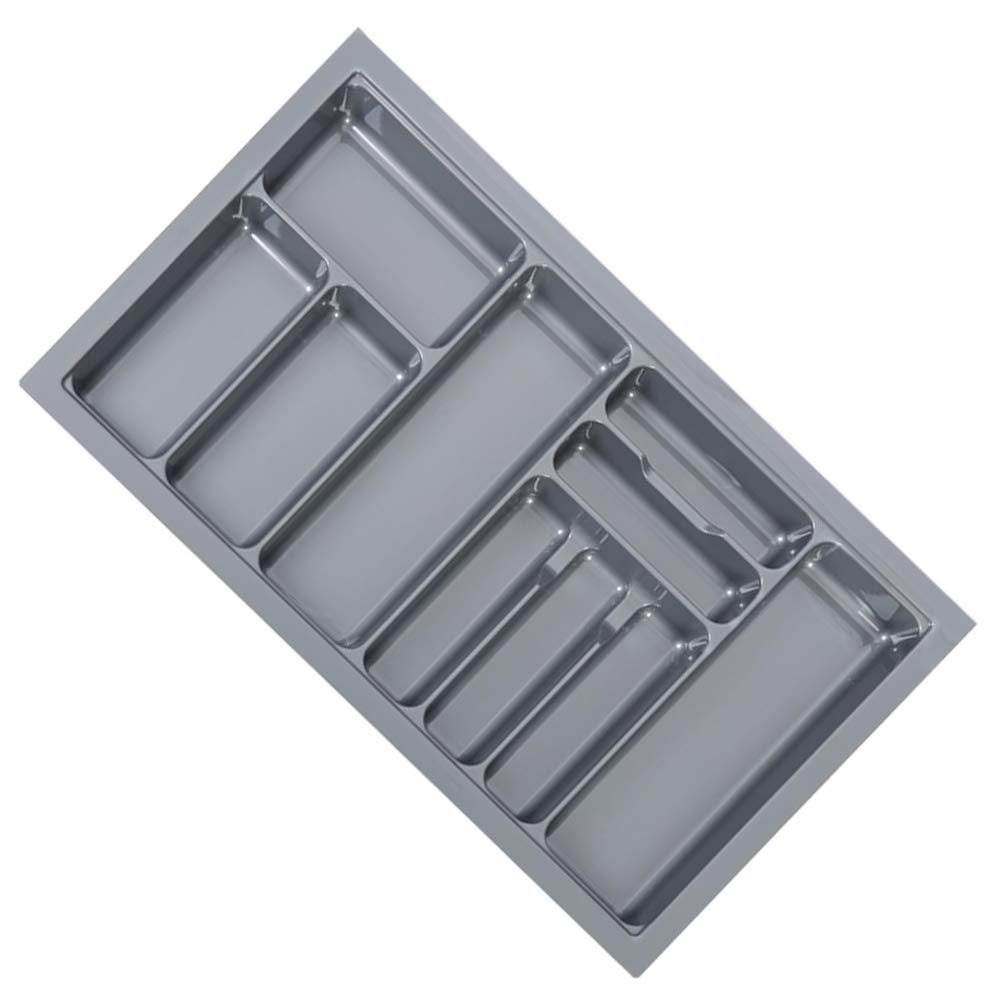 Aramox Vassoi per Posate da 900 Mm Inserto per Cassetti per Posate in ABS 10 Scomparti 83 X 48 X 5,5 Cm Grigio per la Conservazione dei Cassetti della e della Casa e l'organizzazione dei Gioielli