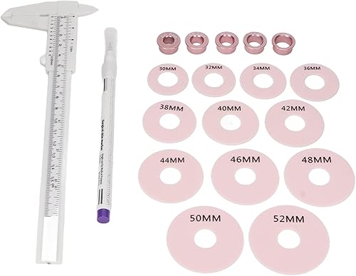 Miniatura 9 de Juego de medidas de área, pezón, 12 piezas, anillos de silicona, rotulador de marcado, regla de escala de tatuaje de áreola 3D
