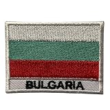 Bebuz Bulgarien-Flagge mit Namen, bestickt, zum Aufbügeln oder Aufnähen, Stoffreparatur-Flicken – Emblem