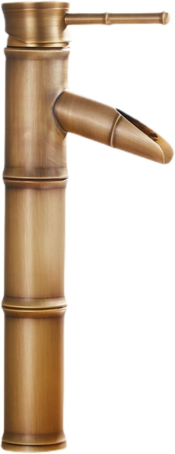 COSZWQDP Bathroom faucets for Sink 1 Hole Brass Faucet Single Retro
