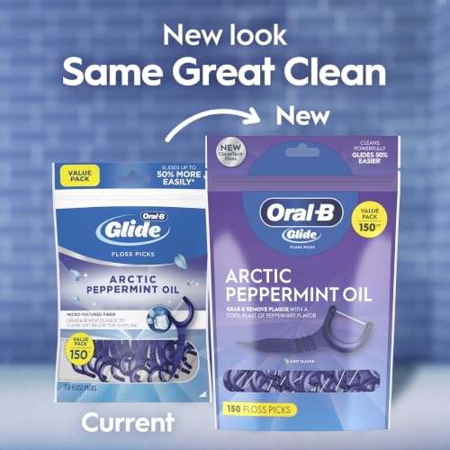 Oral-B Glide Peppermint Dental Floss Picks with Arctic Peppermint Oil Flavor, 150 Picks - image 8