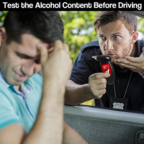 Greenwon Breathalyzer Keychain Digital Alcohol Tester Detector Breath Analyzer Audible Alert Portable With Lcd Display And Replacement Mouthpiece Personal Use Gd/Black #TOP4