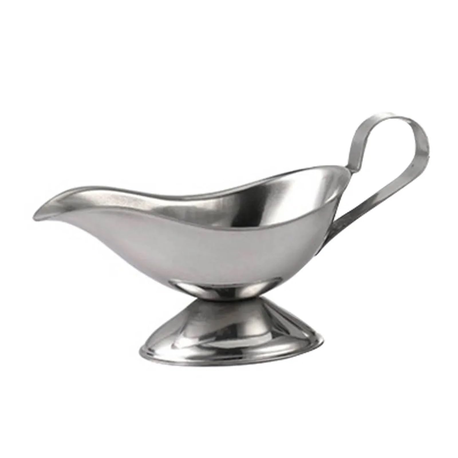 Saucière au format pot de crème en céramique style avec pichet à sauce inox 8 oz
