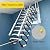 10 Steps Retractable Loft Foldable Ladder, Extra Wider 4in, Stairs Pull Down System for Height 8.2ft, Wall-Mounted Collapsible Ladder, Attic Stairs with 2 Handrails, 660lb Capacit (10 Steps)