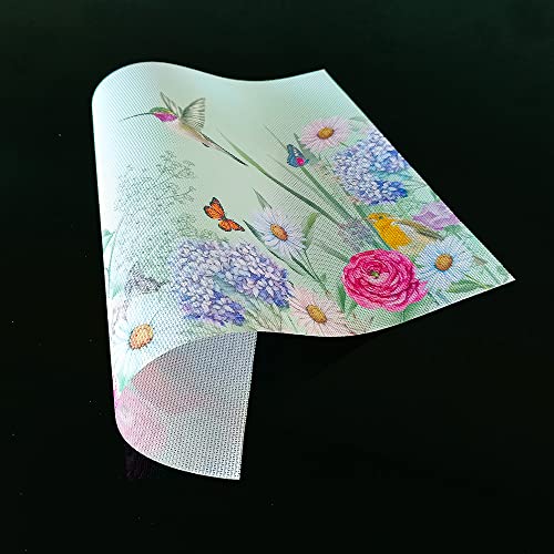 Spring Birds Placemats Set Of 4, Pvc Waterproof Table Mats, Washable Placemats, For Festive Party Kitchen Table Decoration #TOP5
