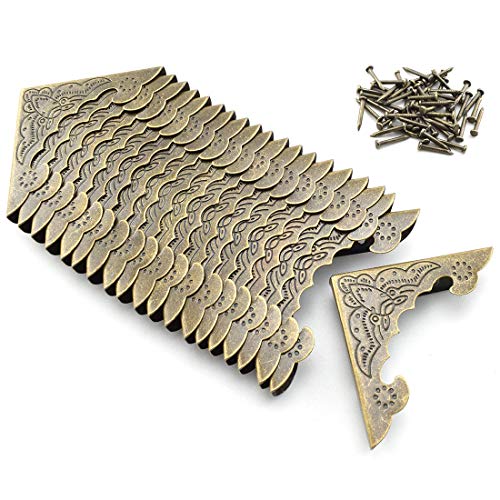 Protector de esquinas metálico para libros SDTC Tech, paquete de 20 unidades, altura interior de 4 mm, para álbumes de fotos, scrapbook, menús y carpetas miniatura 5