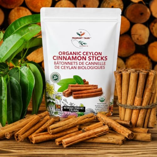 Premium Organic Ceylon Cinnamon Sticks - 1 LB (454g), True Ceylon, USDA Certified, Non-GMO, Gluten-Free, Pure Sri Lankan Cinnamon for Cooking & Baking - Image 4