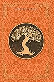  Notebook Planner Golden Hand Drawn Tree Life Luxury Orange (Pantone) Background Cover: 6x9 inch, 120 Pages, Financial, Happy, Meal, Organizer, Notebook Journal