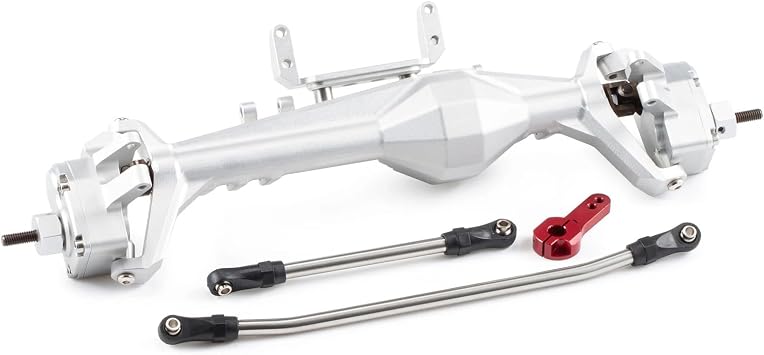 7075 Aluminum F9 Capra Offset Portal Front Axle with Servo Mount, Silver