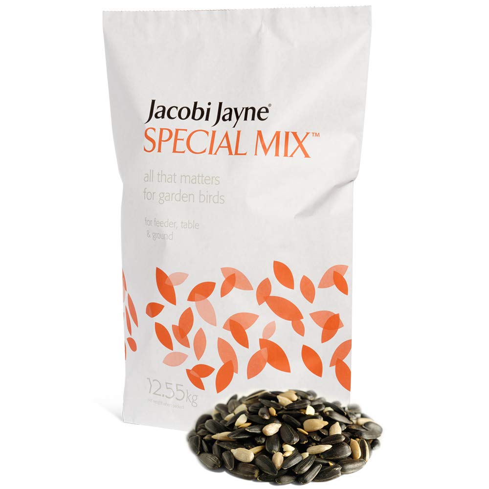 Jacobi Jayne Special Mix Original, Wheat-Free, Zero-Waste Bird Food for UK Gardens, No Plastic Packaging, 12.55kg Black