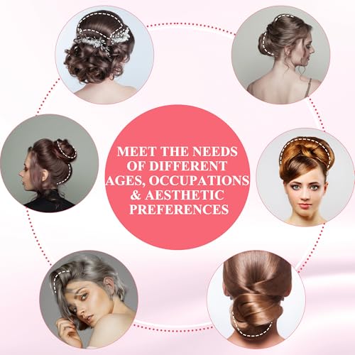Coldairsoap Hair Sponge for Updo, Hair Mesh for Updos with 50P U Shape Pin, Bobby Pins & Comb Hair Bumps for Volume Insert, HAIR Padding Non-Irritating, All-Day Hold Bun Maker (Brown)