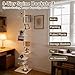 9 Tier Metal Spine Bookshelf Tower, Vertical Bookshelf, Adjustable Vertical Spine Book Tower Floor, Tall Open Shelf 360 Display Storage Organizer for Study Room, Living Room, Office, Bedroom(Black)