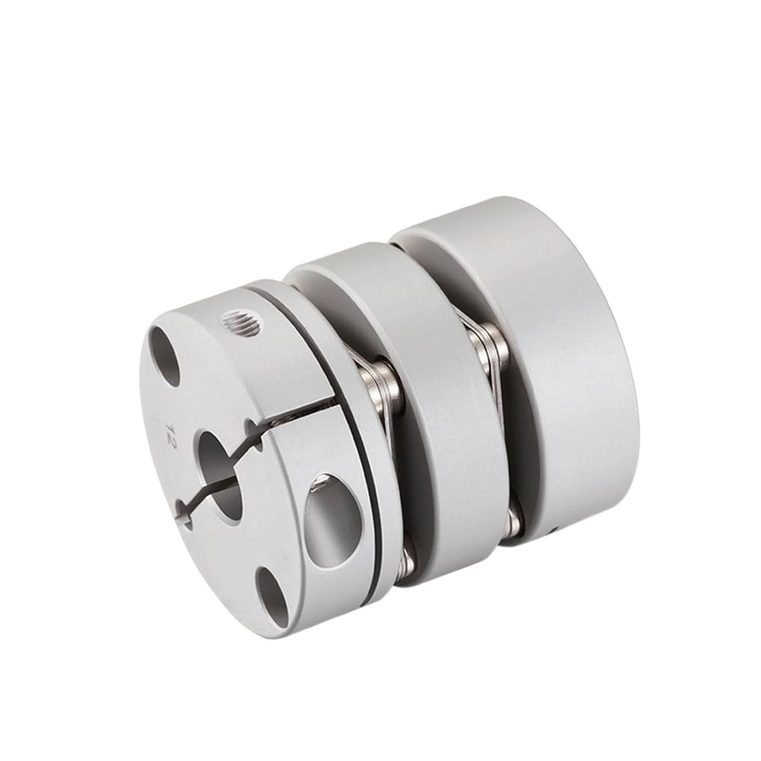 Rigid coupling,Stainless steel rigid coupling 1pcs D19L27 Double Diaphragm Shaft Coupling Motor Coupler Screw Elasticity Coupler(6.35x6.35)