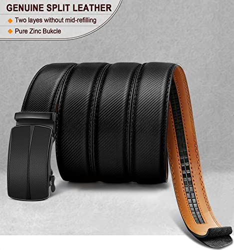 Image of Men's Belt,Bulliant Leather Adjustable Belt for Men Dress Casual 1 3 /8,Trim to Fit