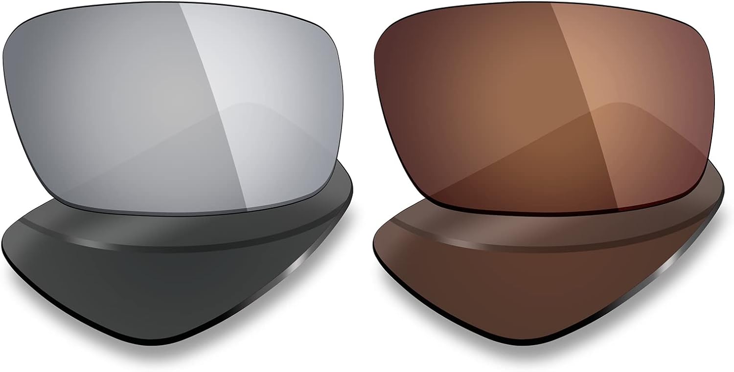 Mryok 2 Pair Polarized Replacement Lenses for Oakley Chainlink Sunglass - Options