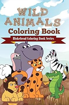 Paperback Wild Animals Coloring Book [Large Print] Book
