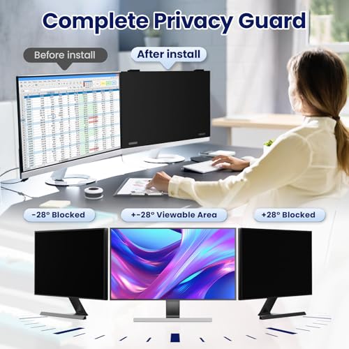Image of 22 inch & 27 inch Hanging Magnetic Computer Privacy Filter