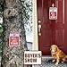 2 Pack Retro Metal Signs Halloween Decorations, 8” x 12” Indoor Outdoor Vintage Bar Decor Yard Signs, Beware of Well Just Beware & No Trespassing