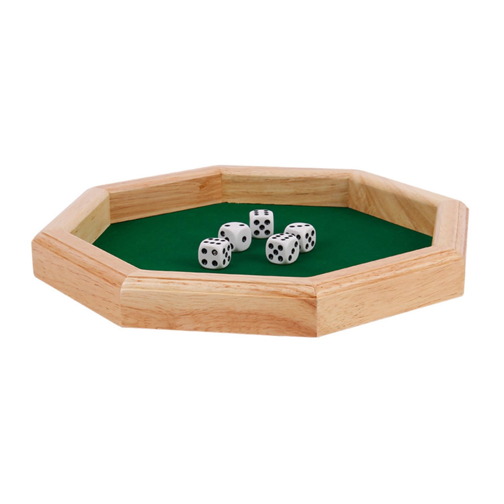 Jeux de Dés en Bois Vert, Set de Dés Halloween pour Fête et Bar