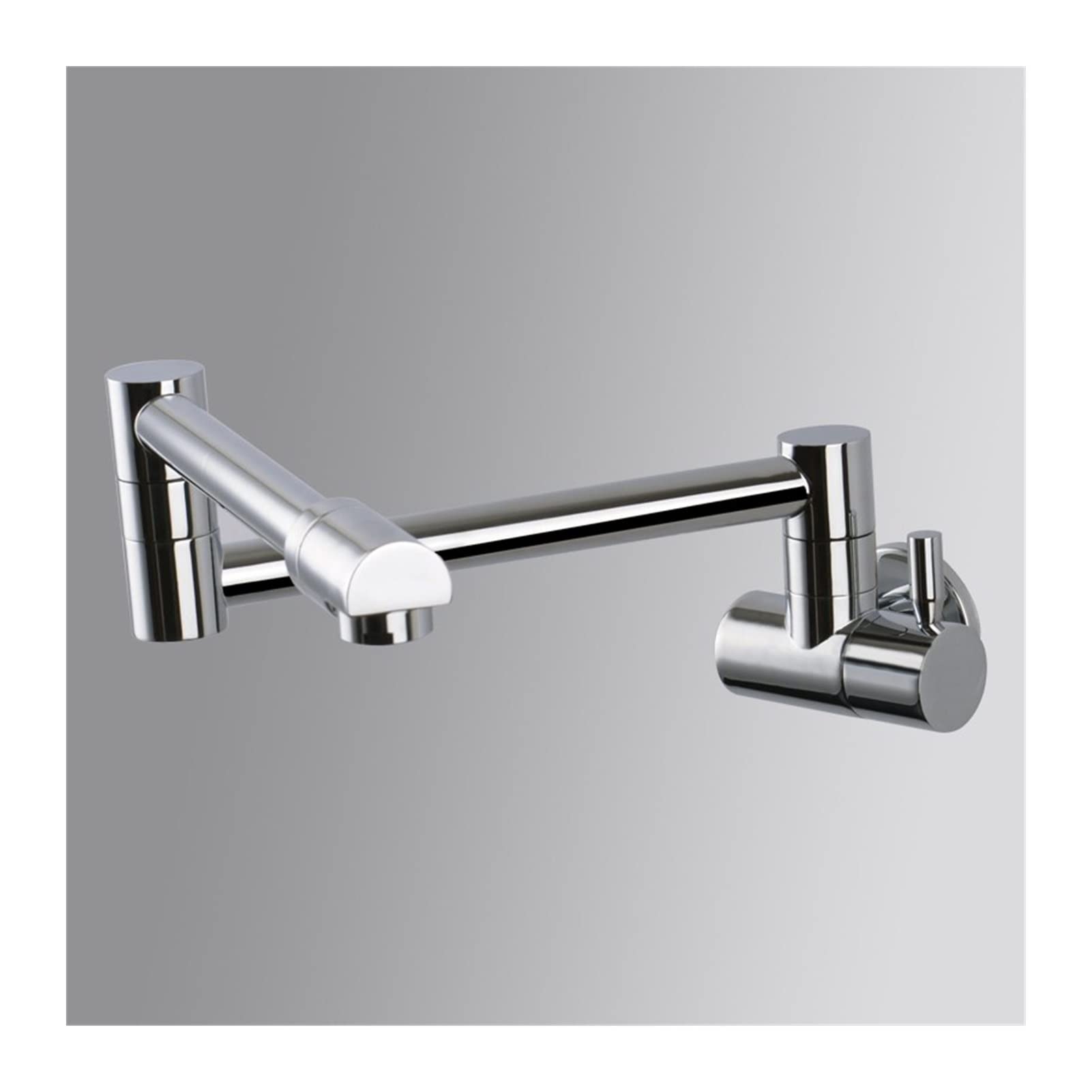 Cudtapi One Color Bathroom Faucet Brass Kitchen Faucet Single Handle Pot Filler Swing Spout Wall Mount Cold Bathroom Chrome Tap