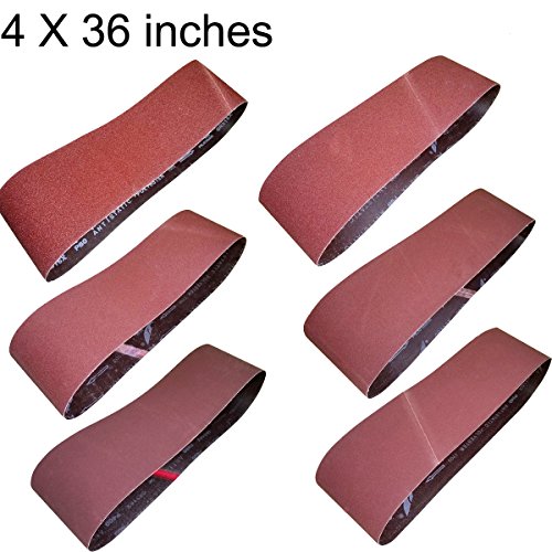 M-jump 4-Inch x 36-Inch Aluminum Oxide Sanding Belt,12-Pack
