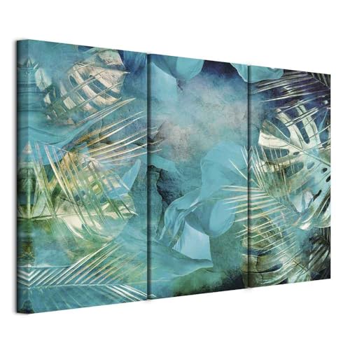 murando - Quadro Acustico Foglie tropicale 3 pezzi schiuma acustica Quadri Moderni Camera da Letto - Stampa su Tela - Pannelli Fonoassorbenti Decorativi - Fonoassorbente Acustiche