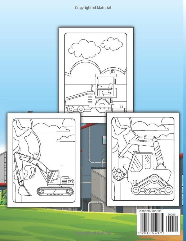 Construction Coloring Book for Kids Great Gift for Boys & Girls, Ages 4-8 Activity Book for Kids Unique and Cute Coloring pages 8.5 x 11 Inches (21.59 x 27.94 cm) image 3