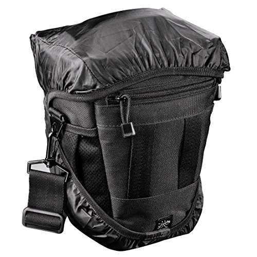 Hama Kameratasche f&uuml;r eine Spiegelreflexkamera mit Objektiv, Rexton 110, Schwarz