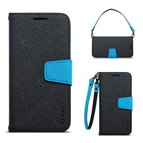 QIHANG Funda LG V30 / V35 ThinQ, Fundas [Ranuras para Tarjetas][Cierre Magnético] [Soporte Plegable] [Ultra-Delgado] TPU Parachoques Protección Carcasa para LG V30 / V35 ThinQ (Negro)