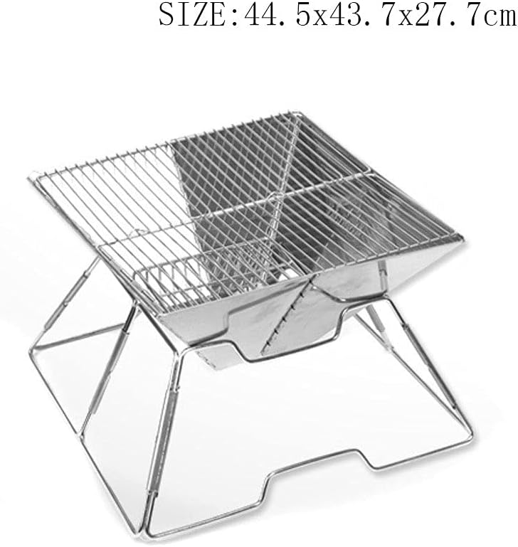 Outdoor Large Stainless Steel Barbecue Oven Portable Multi-functional Multi-person Picnic Carbon Stove Thickening Camping Grill