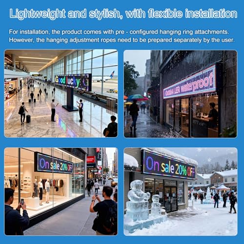 Image of P10(77 inch * 14 inch) Digital Led Car Signs For Window Matrix Panel Screen Panel Ticker Message Board Message Board Display Menu Board Electronic Board For Business