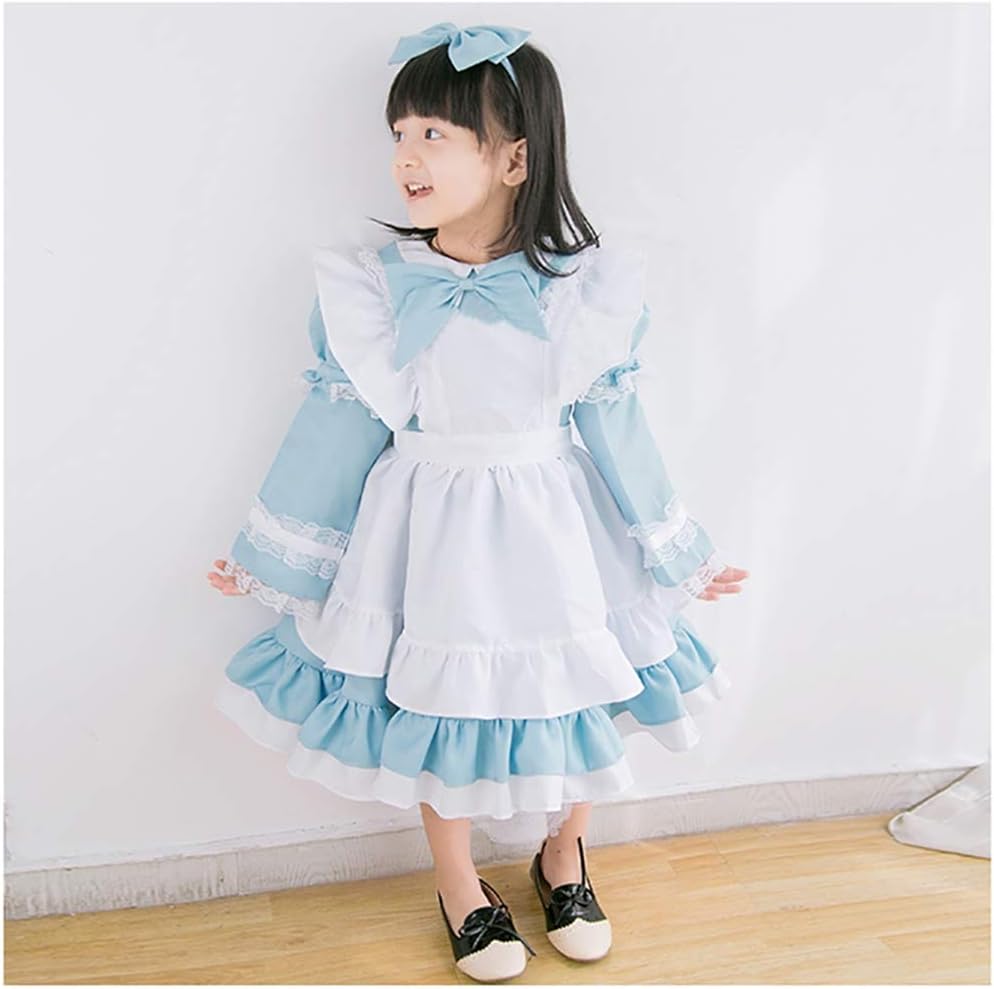 ハロウィン コスプレ 衣装 子供 メイド服 ドレス 変身 子供用 ワンピース コスチュームセット ワンピース エプロン 仮装 かわいい メイド服 アリス コスプレ 幼稚園 学校 パーティー 演出服 クリスマス仮装 アリス コスチューム M 110cm キッズ Amazon