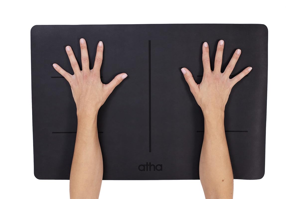 atha PRO X Yoga Pad 5.2 mm – Almohadilla de Yoga Antideslizante para Rodillas y Codos – Soporte Extra y Amortiguación para Posturas Exigentes – Negro