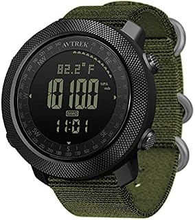 AVTREK Digital Sport Watches for Men Boys Army Military Compass Watches Outdoor Multifunction Waterproof Altimeter Pedometer Watches with Backlight Alarm Perfect Gifts (Green)