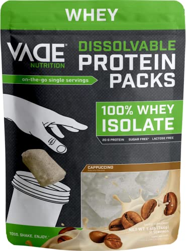 VADE Nutrition Dissolvable Protein Packs - 100% Whey Isolate Protein