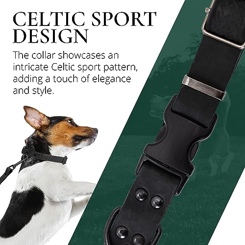 Khaki Celtic Leather Collar