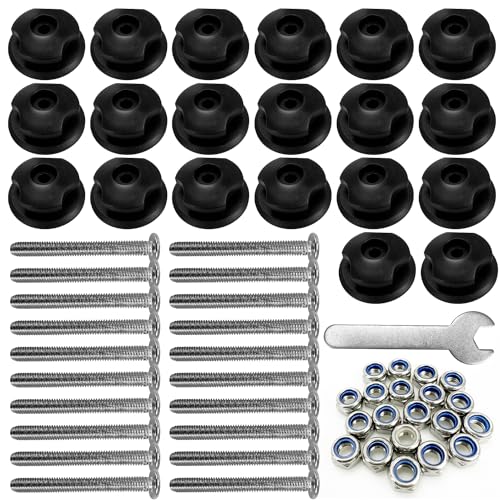 20 Piezas Ganchos Botones De Fijación para Laterales De Remolque,Botones Redondos para Remolque Incluye Pernos, Accesorios para La Fijación De Redes De Remolque y Lonas