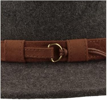 Breiter Oprolbare vilten outdoor-hoed, trekkinghoed, 100% wol, hoed, waterafstotend, opvouwbaar, lederen set, hoedinzetstukken heren en dames, 56
